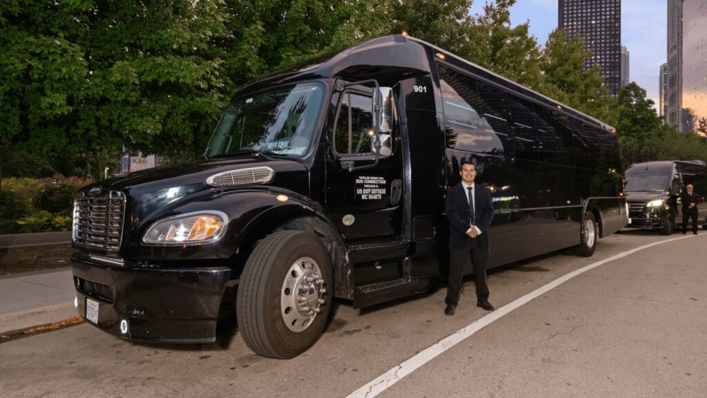 Executive coach bus in Chicago