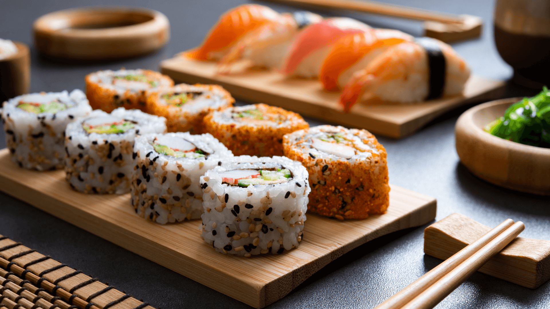rolls of sushi at Shakou Barrington